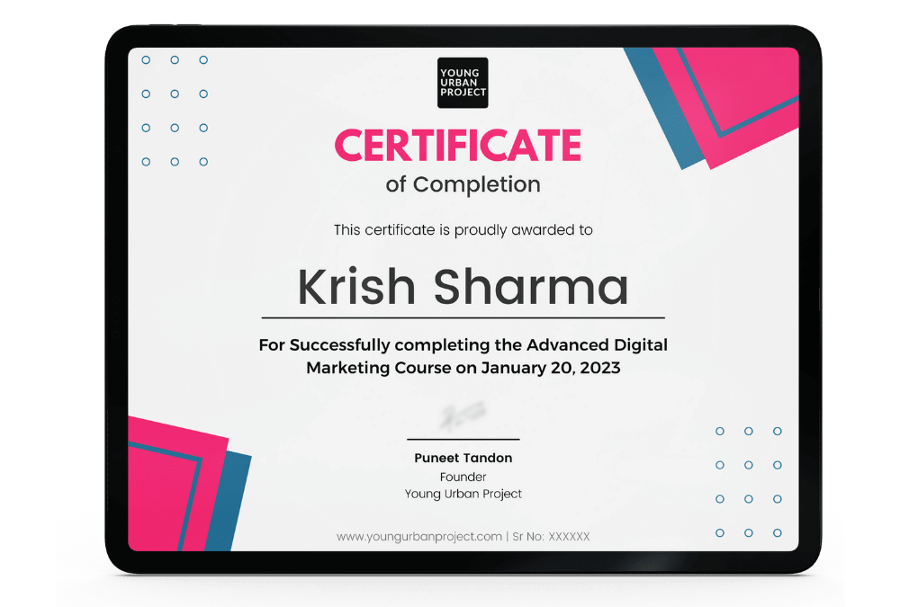 Digital Marketing Course Online - Certificate - Young Urban Project