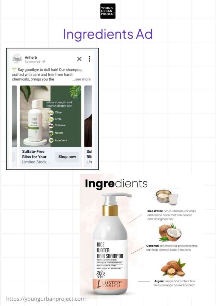 Ingredients ad copy