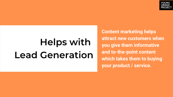content marketing helps lead generation