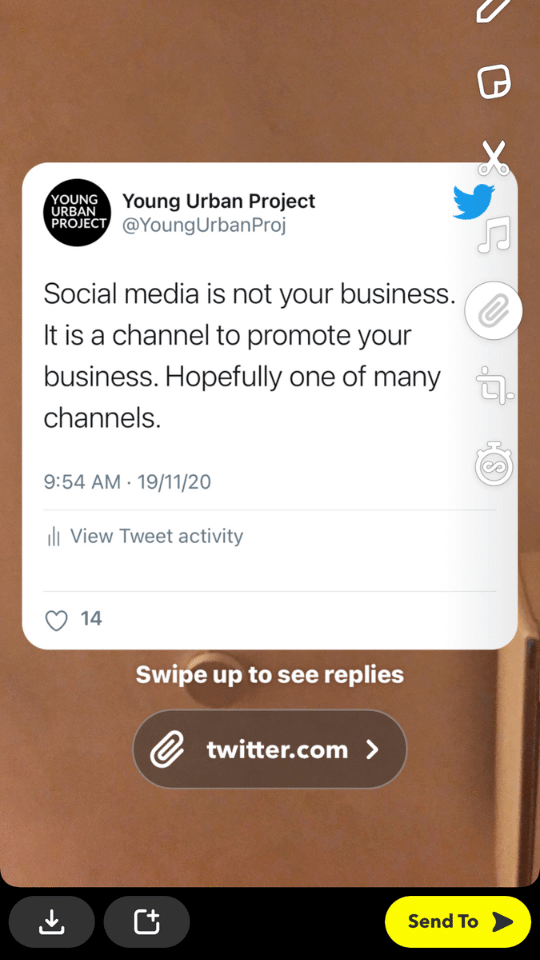 snapchat support twitter