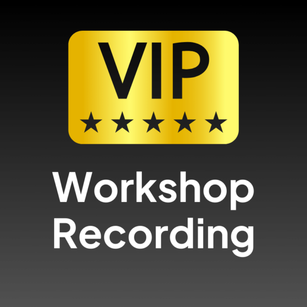 Recording of workshop (can be purchased only with Live) 1