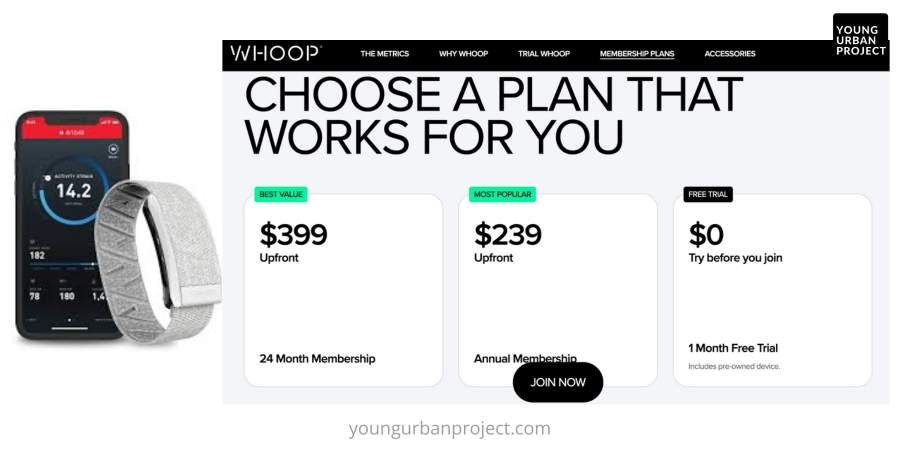 whoop pricing model