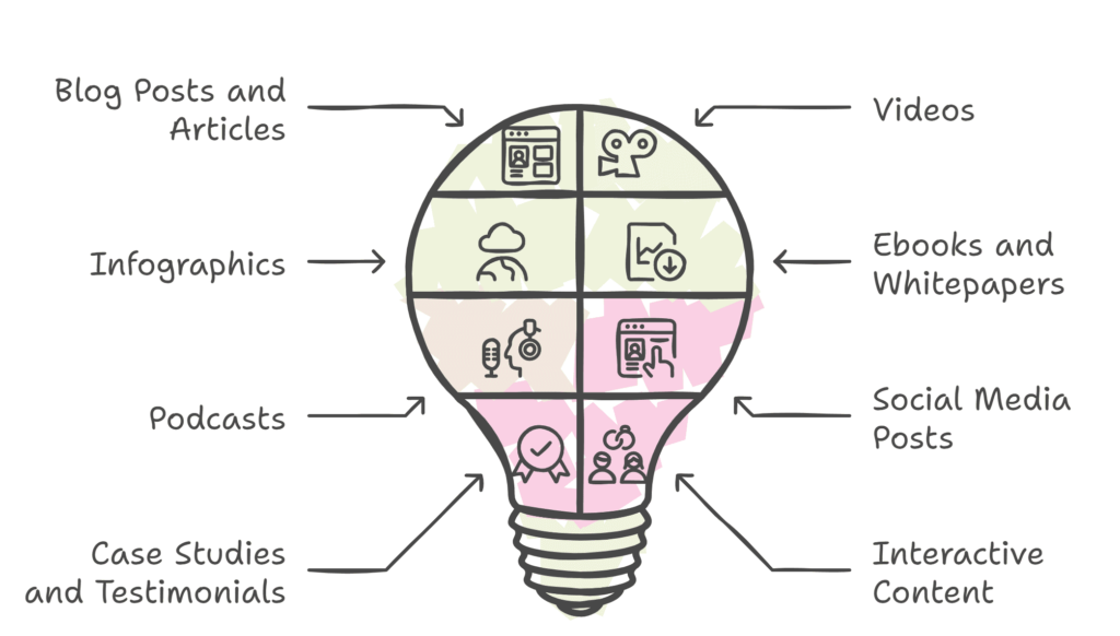 what is content marketing types