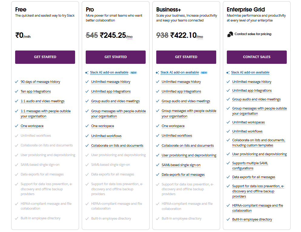 slack upselling