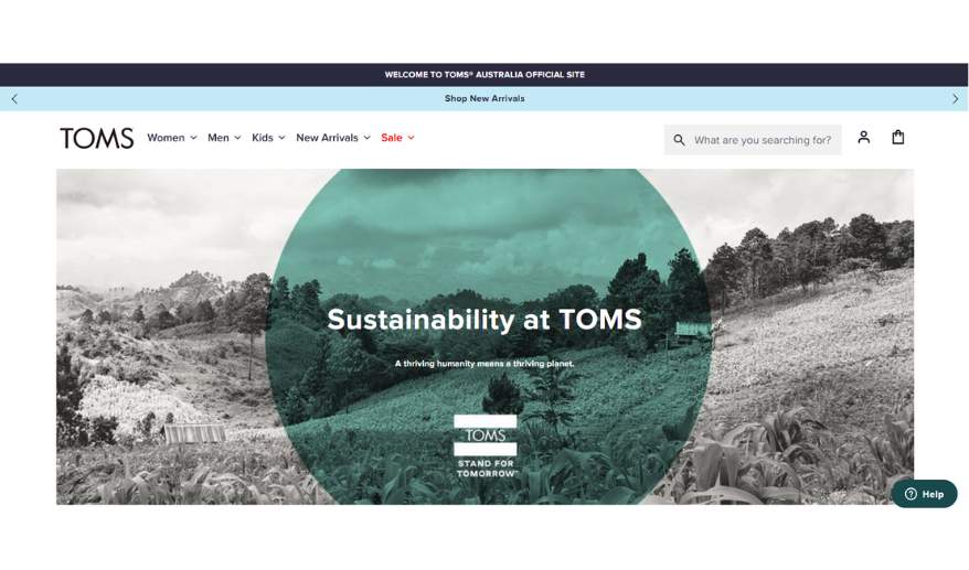 Green Marketing Examples- toms shoes